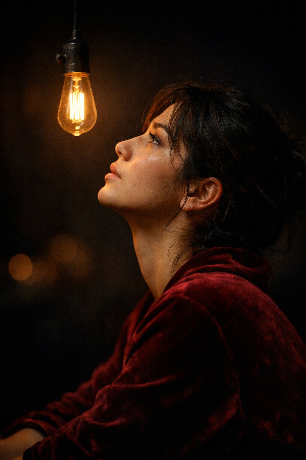 Side profile pose