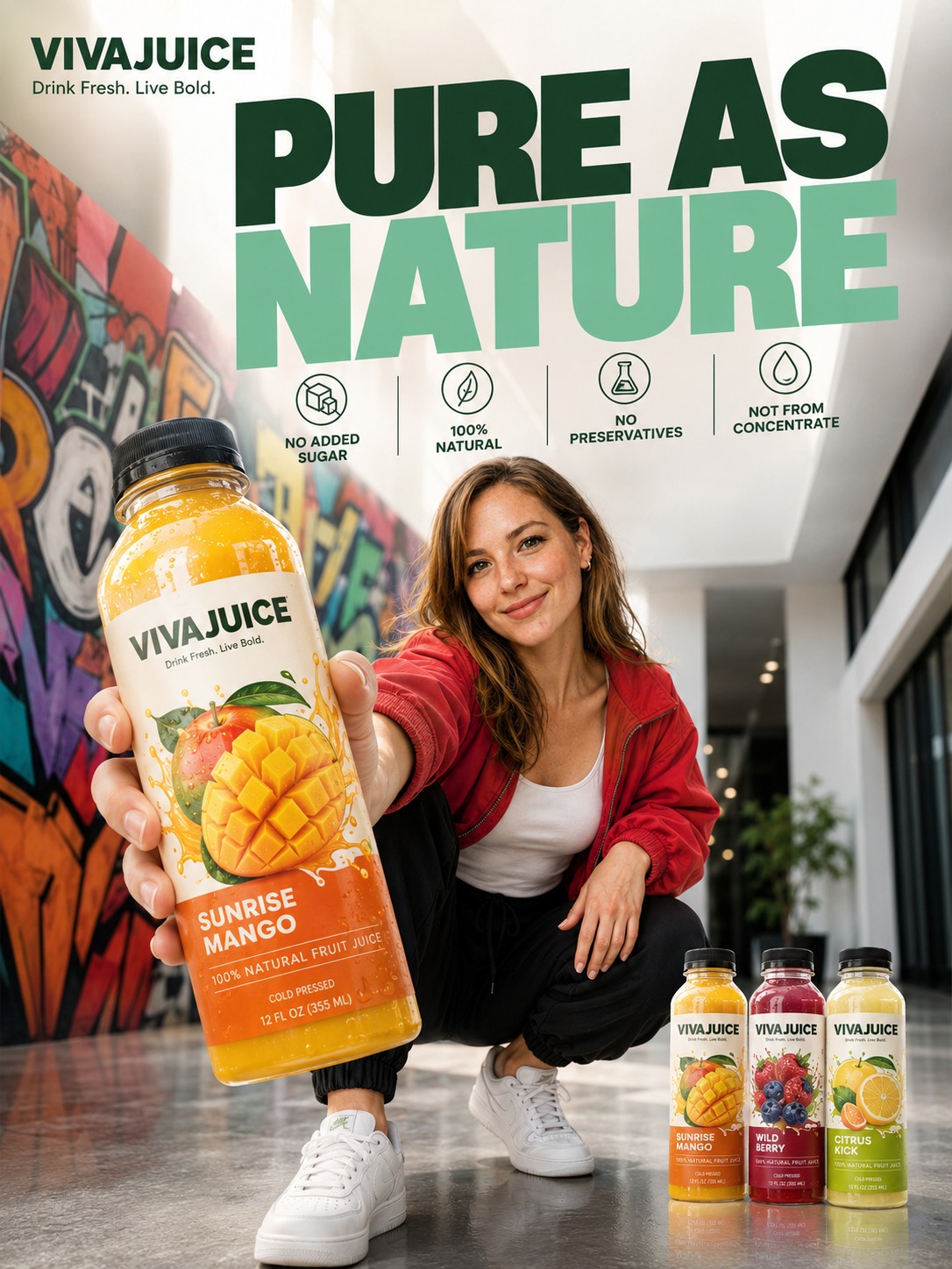Premium modern beverage advertisement poster