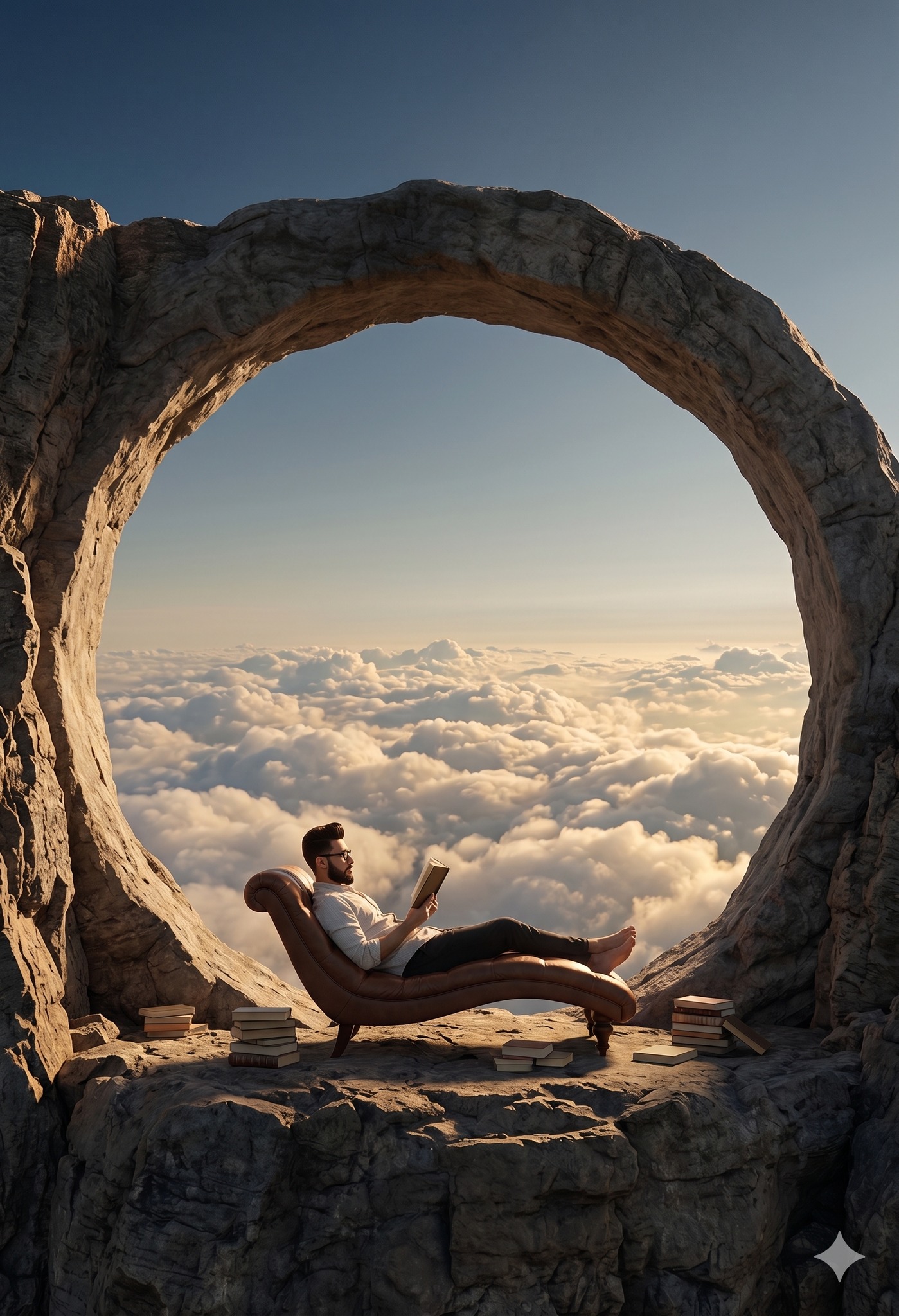 Serene isolation of the scene