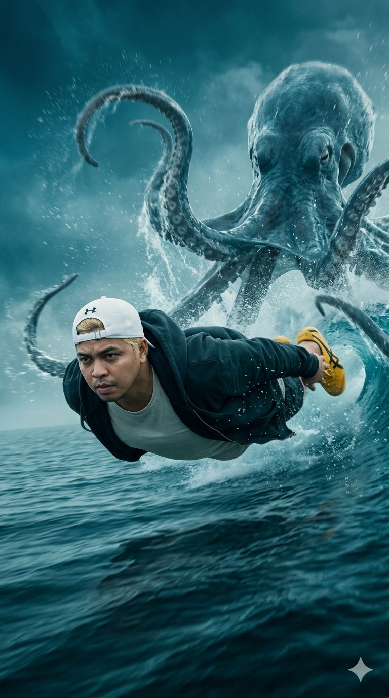 Cinematic high-speed action sequence