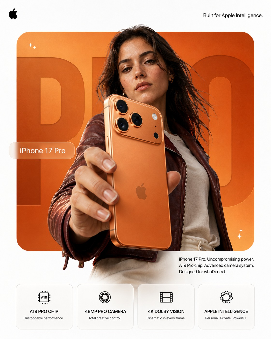 Photorealistic premium smartphone campaign poster