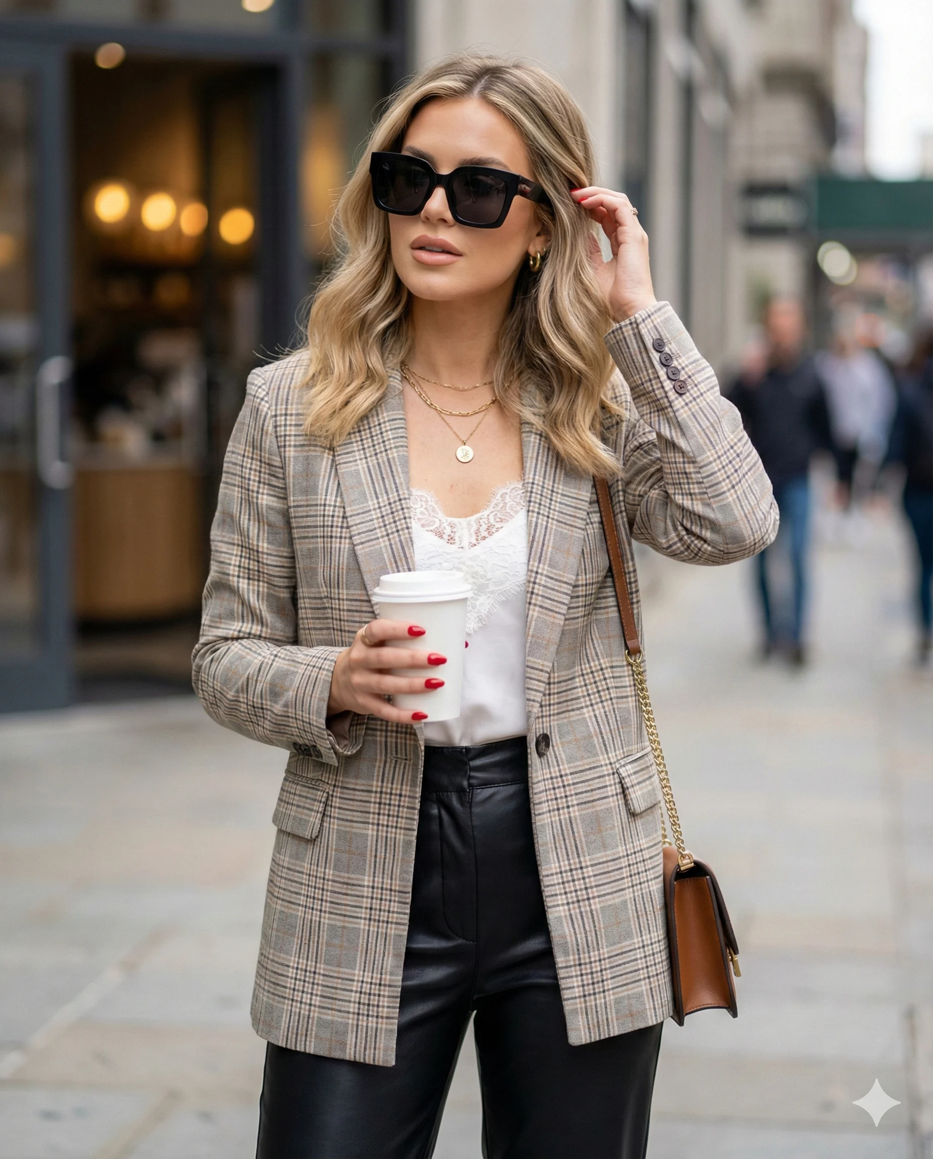 Plaid & Leather Luxe