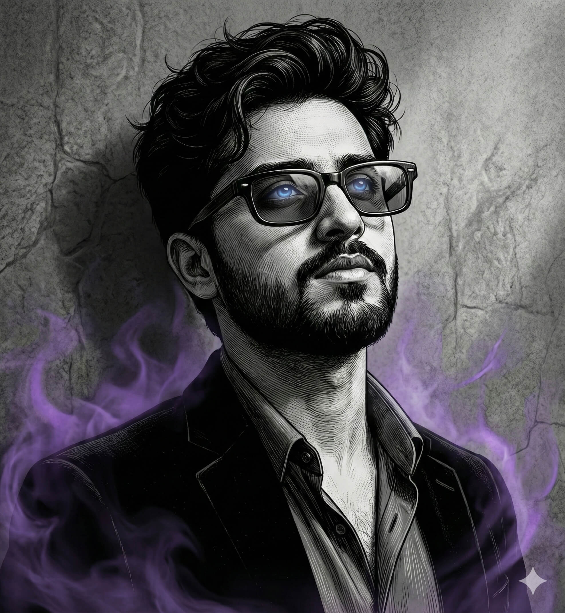 Purple smoke artwork