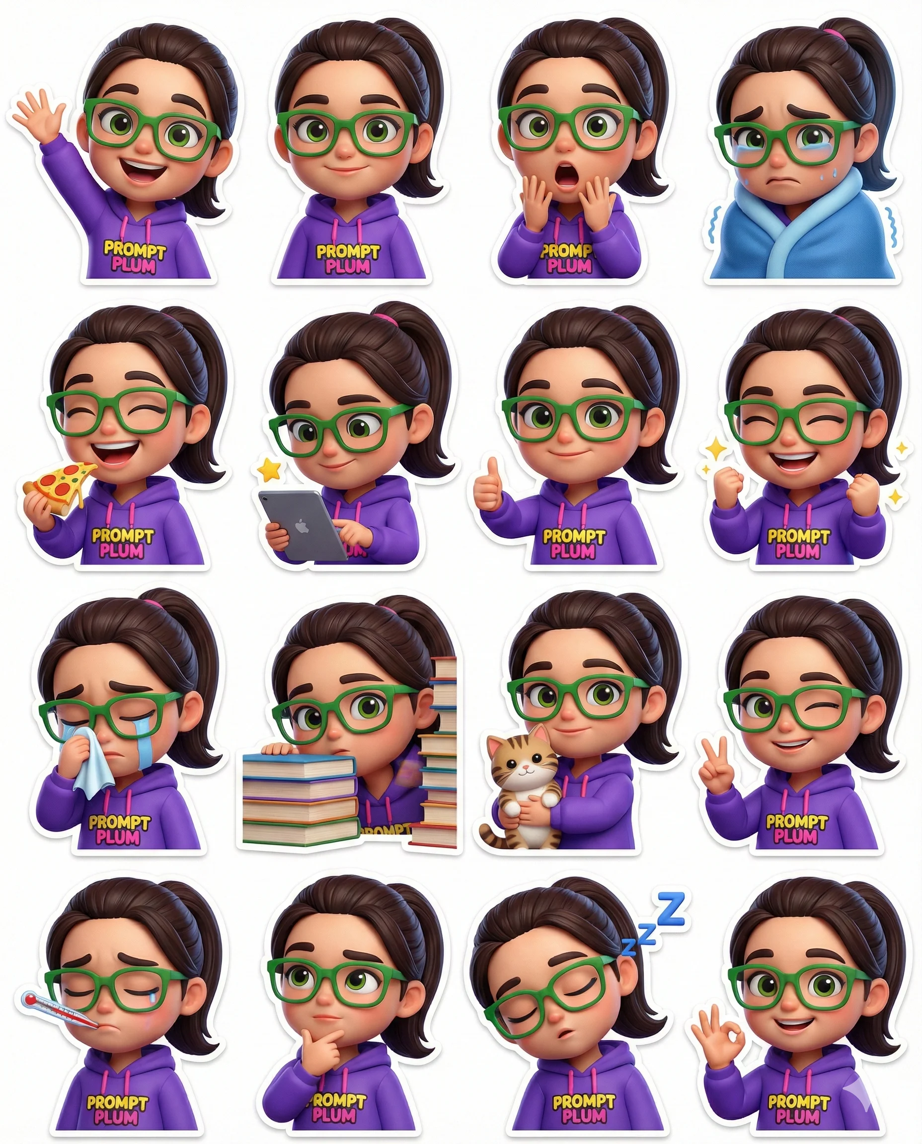 Prompt Plum Sticker Pack