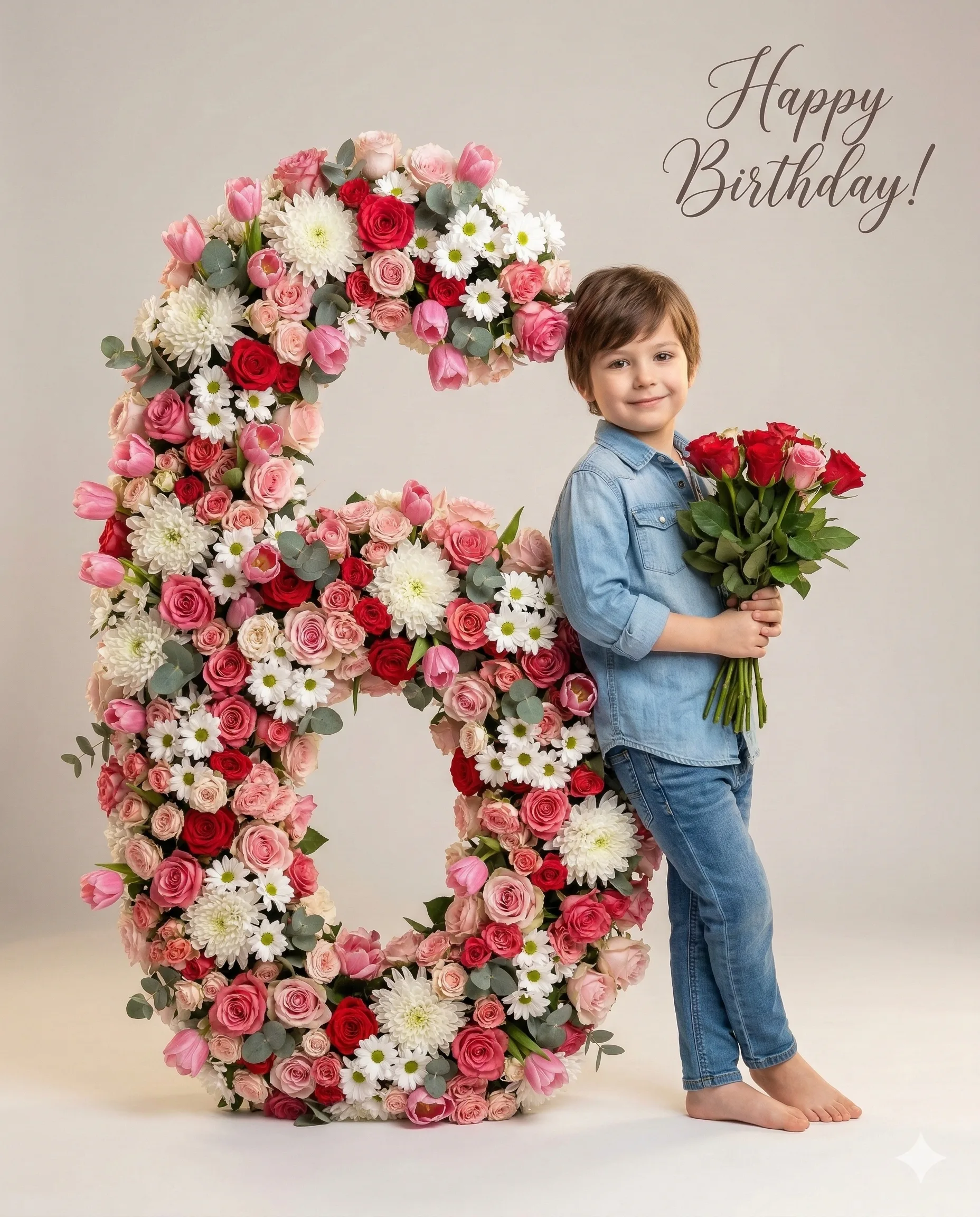 Floral Birthday Digit